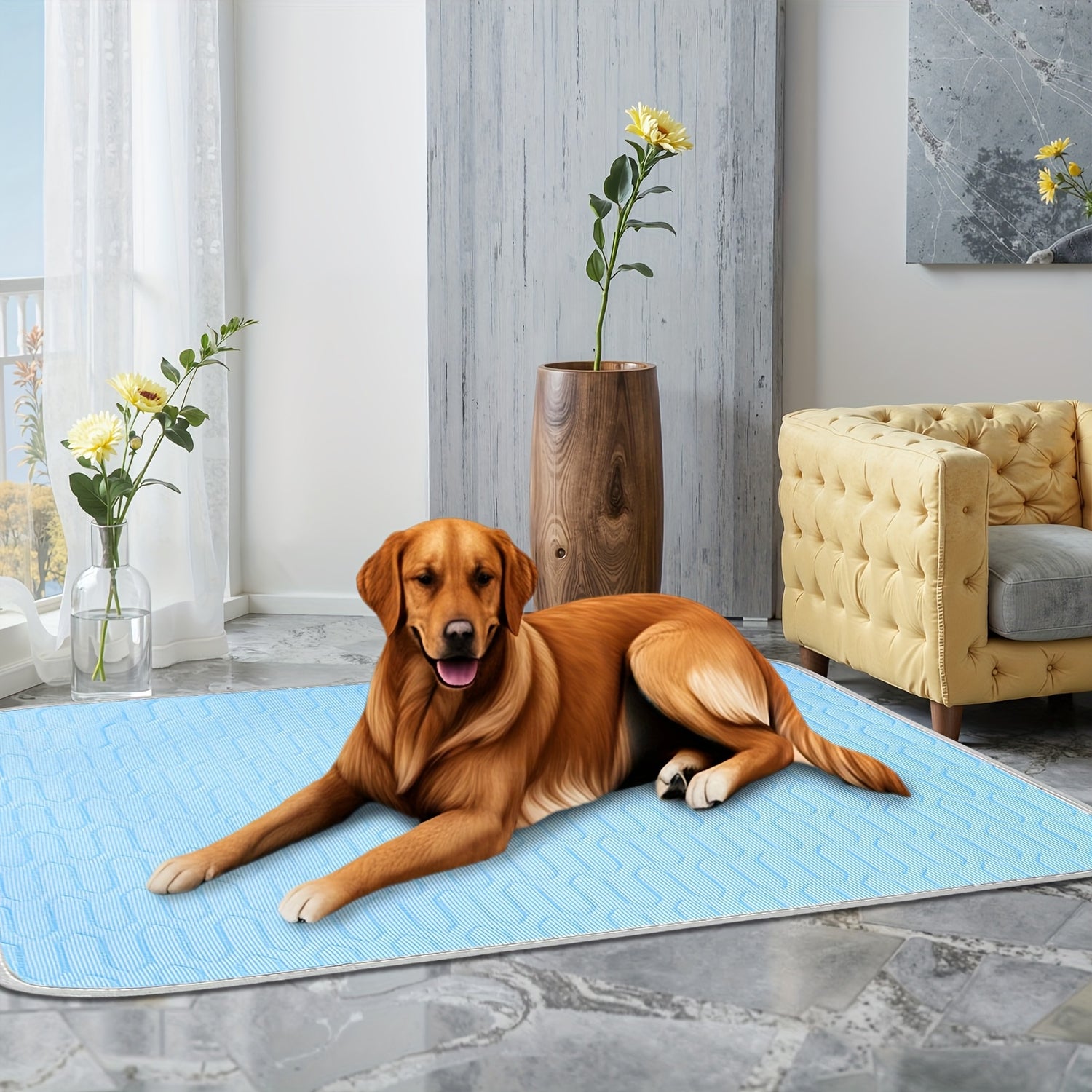 Doren™ | Tapis Rafraîchissant pour Chiens & Chats, Respirant, Toutes Tailles, Coussin d’Été