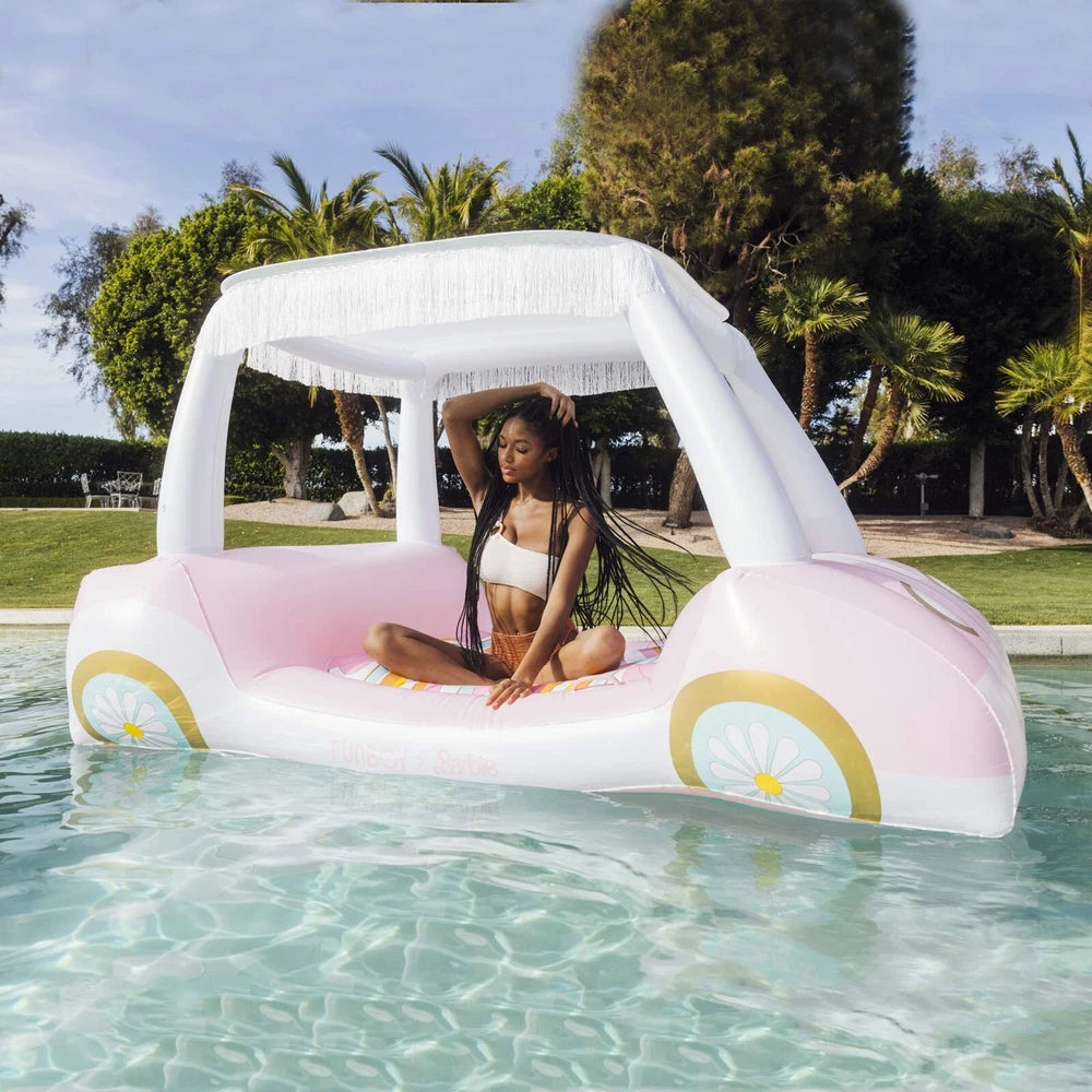 Nalina™ | Barbie Luxus Felfújható Golfkocsi Úszógumi, Stílusos Medencés Pihenéshez
